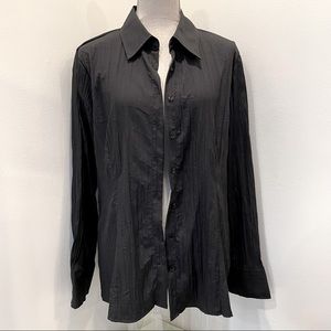 Apt 9 Jeweled Button Up Black Blouse